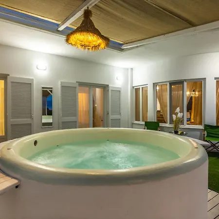 The White Cycladic Style With Plunge Pool 헐소니소스